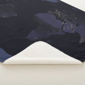 地球地図地球の都市の夜のライト。 シェルパブランケット (3/4)