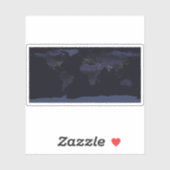 地球地図地球の都市の夜のライト。 シール (シート)