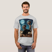 地球外で驚くべき発見に遭遇する Tシャツ (正面フル)