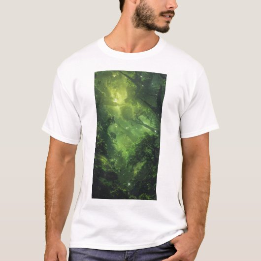地球外の前景色Tシャツ – エイリアン飛行機 Tシャツ (正面)