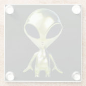 地球外エイリアン金属ガラスコースター ガラスコースター (裏面)