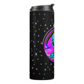 地球外エイリアン飛んでいるa UFO タンブラー (回転左)