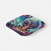 地球外エイリアン食べ物のお誕生日ケーキ ペーパープレート (傾斜あり)