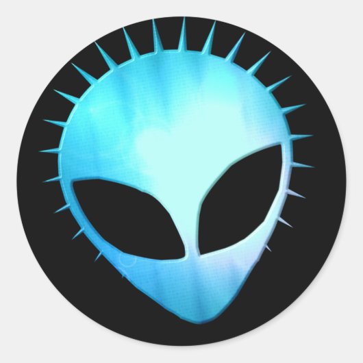 地球外ステッカー ラウンドシール (正面)