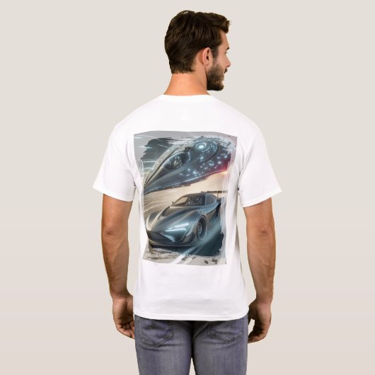 地球外ネオンドリフトエンブレム Tシャツ (裏面フル)