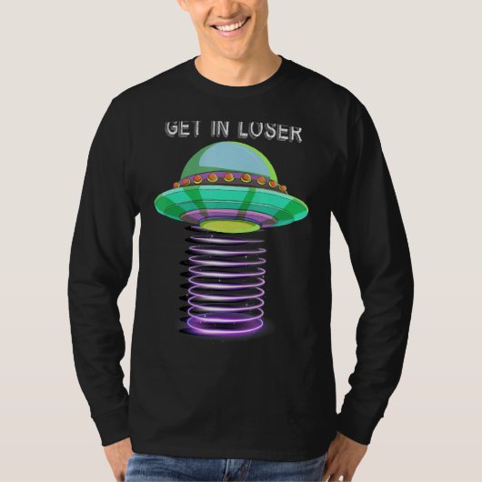 地球外宇宙のUfo誘拐負のエイリアン Tシャツ (正面)