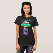 地球外宇宙のUfo誘拐負のエイリアン Tシャツ (正面フル)