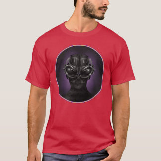 地球外生命体の友好的な幻想的な肖像 Tシャツ