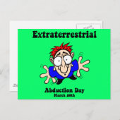 地球外生命体誘拐デー ポストカード (正面/裏面)