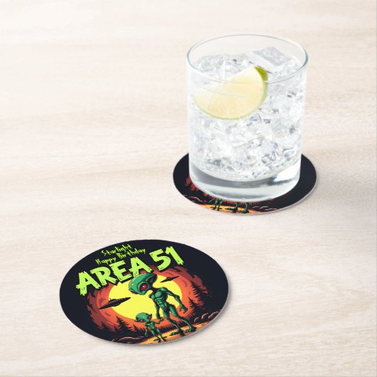 地球外生物が51付近に現れる ラウンドペーパーコースター (インサイチュ)