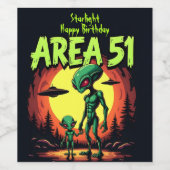 地球外生物が51付近に現れる ワインラベル (シングルラベル)