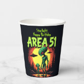 地球外生物が51付近に現れる 紙コップ (裏面)