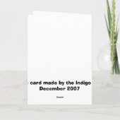 地球大気圏外のサンタ シーズンカード (裏面)