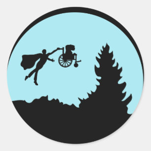 地球大気圏外のステッカー ラウンドシール