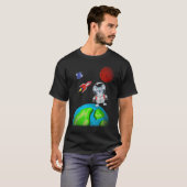 地球宇宙オーストラリア動物ロケット宇宙飛行士Koal Tシャツ (正面フル)