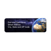 地球宇宙 ラベル (正面)