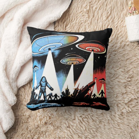 地球対UFO クッション (ブランケット)