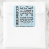 地球工学化学は有毒エーロゾルを追跡 スクエアシール (バッグ)