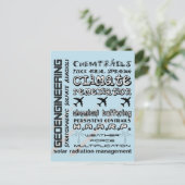 地球工学化学は有毒エーロゾルを追跡 ポストカード (スタンド正面)