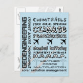 地球工学化学は有毒エーロゾルを追跡 ポストカード (正面/裏面)