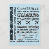 地球工学化学は有毒エーロゾルを追跡 ポストカード (正面)