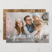 地球平和 クリスマスの素朴タイポグラフィ| シーズンカード (正面/裏面)