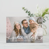 地球平和 クリスマスの素朴タイポグラフィ| シーズンカード (スタンド正面)