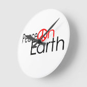 地球平和 ラウンド壁時計 (傾斜)