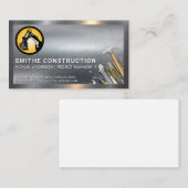 地球引越し業者ロゴ |ハンドツール |スチールメタル 名刺 (正面/裏面)