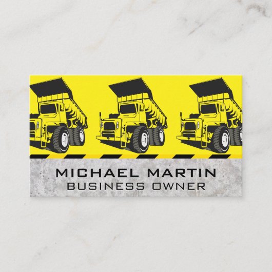 地球引越し業者 | 建築機械車両 名刺 (正面)