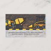 地球引越し業者 | 建築車 | 土コンクリート 名刺 (裏面)
