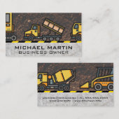 地球引越し業者 | 建築車 | 土コンクリート 名刺 (正面/裏面)