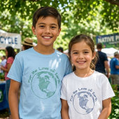 地球愛が詰まったエコフレンドリーな子供ギフト Tシャツ