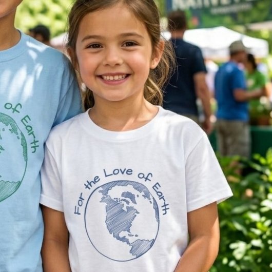 地球愛が詰まったエコフレンドリーな子供ギフト Tシャツ