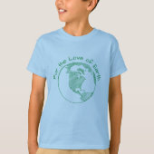 地球愛が詰まったエコフレンドリーな子供ギフト Tシャツ (正面)