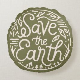 地球救の緑の環境にやさし美学 ラウンドクッション