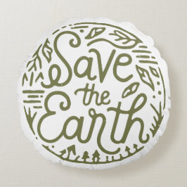 地球救の緑の美学 ラウンドクッション