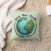 地球救デザインクッション枕 クッション (ブランケット)