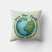 地球救デザインクッション枕 クッション (裏面)