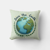 地球救デザインクッション枕 クッション (正面)