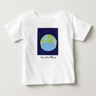 地球救星の地球は緑の青 ベビーTシャツ