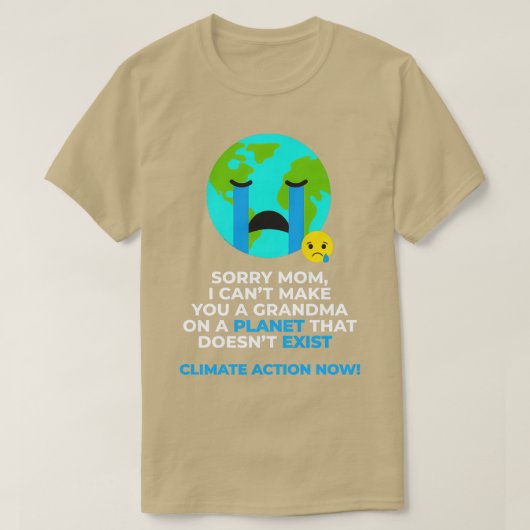 地球救気候行動が今 Tシャツ (デザイン正面)