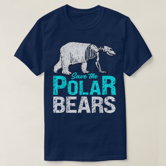 地球救温変動デザイン Tシャツ (デザイン正面)