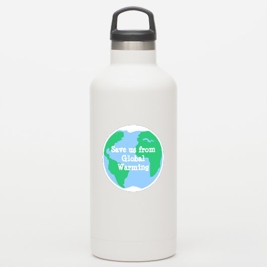 地球救温暖化からの我々 シール (ウォーターボトル)