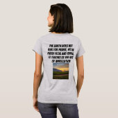 地球教えは我々の鑑賞術である Tシャツ (裏面フル)