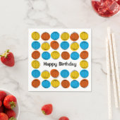 地球数々の誕生日紙ナプキン スタンダードカクテルナプキン (インサイチュ)