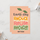 地球日,環境にやさしいことをしよう,シンプル科学エレガント学 カード (正面/裏面インサイチュ)