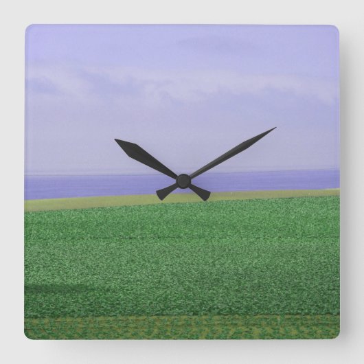 地球時計の終わり スクエア壁時計 (正面)