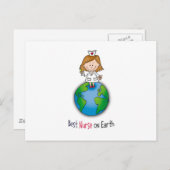 地球最高ののナース-ナース日 – ナース週間 ポストカード (正面/裏面)