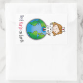 地球最高ののナース-ナース日 – ナース週間 長方形シール (バッグ)